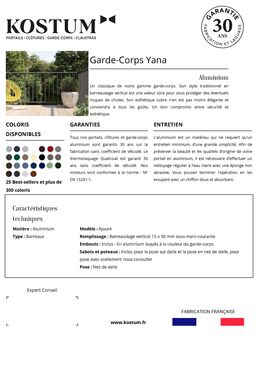 Garde-corps en aluminium | YANA