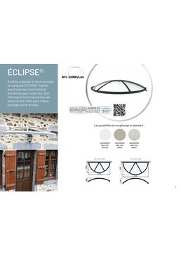 Marquise semi-circulaire en aluminium | Eclipse