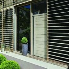 Porte d'entrée épurée en bois Accoya résistant | Bois 100 Absolu