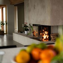 Cheminée à bois double coin et vitre escamotable | Luna Diamond 1000DC MDesign 