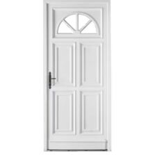 Porte d’entrée PVC | Chenonceau blanc RAL 9016 vitrée sécurisée