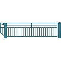 Barrière pivotante | Barrière grande largeur à clé prisonnière en acier