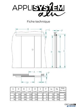 Kit en applique en aluminium – couleur RAL 9 010 Blanc Mat | Orchidea - APPLISYSTEM ALU 