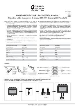 Projecteur LED 30 W 3 000 lm Dim/CCT IP65 IK08 + télécommande | CEYLAN 161182