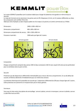 Armoire de chargement de batteries de vélos, trottinettes | PowerBox de Kemmlit