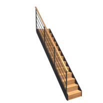 Escalier Esteban droit rampe Eva | LAPEYRE SERVICES