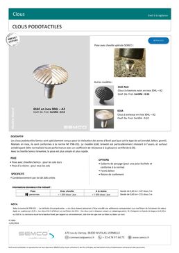 Clous podotactiles | Modèle 616C en inox 304L antidérapant