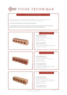 Mulots réfractaires type plaquette | MULOT PLAQUETTE 