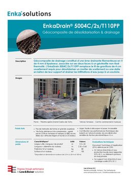 Géocomposite de drainage et désolidarisation | ENKADRAIN 5004C/2s/T110PP