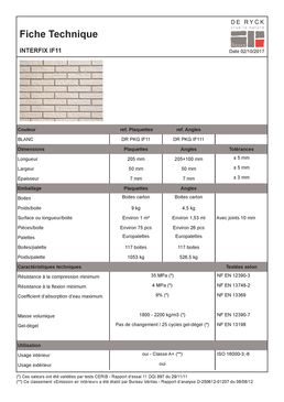 Parement Brique  | Interfix WESER 