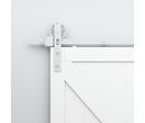 Ferrure de porte coulissante bois en acier blanc | Quadrat 3 - AC030117
