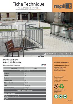 Pavés aspect vielle pierre