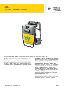 Vibrateur interne à batterie en vente ou en location | ACBe