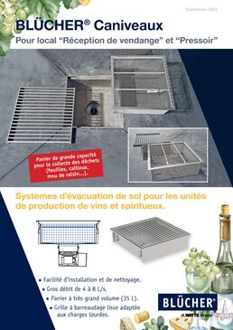 Caniveaux et siphons pour cave vinicole | BLÜCHER® 