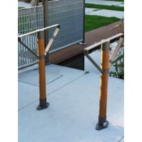 Appui vélo | Appui vélo Bios en acier et bois pour aménagements urbains