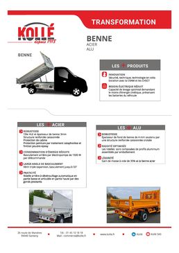 Bennes aluminium et acier | KOLLÉ