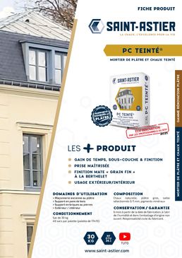 Mortier-enduit teinté plâtre et chaux pour rénovation de façade 2 en 1 | PC Teinté