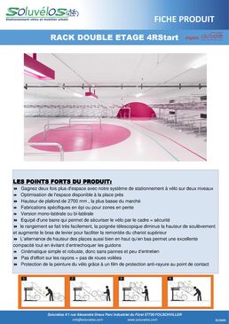 Range-vélos à deux niveaux et étage supérieur mobile | Rack vélos