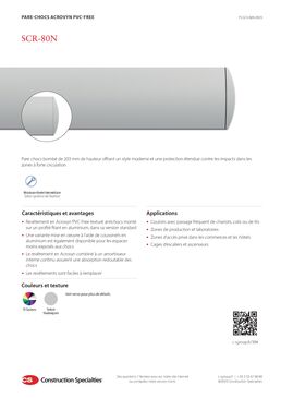 Pare-chocs ultra-résistant avec amortissement à visser | SCR-80N (Aqua lign 203)