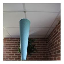 Panneaux d’absorption acoustique en forme de cône suspendu par 1 câble | TEMPO LE CONE 