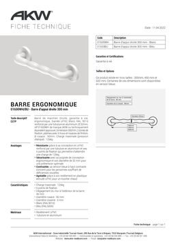 Barres de maintien droites en PVC | ERGONOMIQUE 