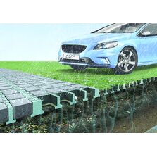 Dalle drainante à remplissage pavé béton perméable et carrossable | O2D Green