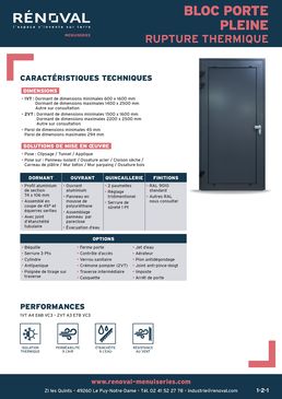 Porte aluminium isolante : porte de service, porte d'entrée | RENOVAL Menuiseries 