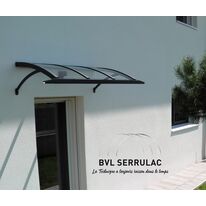 Marquise cintrée en aluminium avec un chéneau et évacuations latérales | Empire