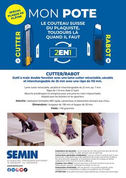 Cutter et rabot | MON POTE