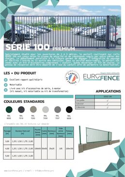 Portail coulissant I Série 100