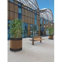 Bac à fleurs urbain | Bac à fleurs Bios en bois lamellé-collé et acier