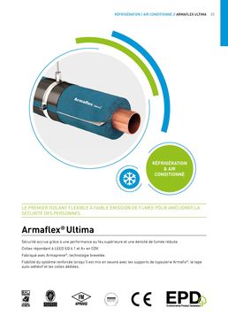 Isolant élastomérique flexible à faible émission de fumée | ArmaFlex Ultima