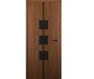 Bloc-porte d’intérieur design en placage naturel rosewood et chêne noir | TOTEM Rosewood