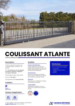 Portail Acier Barreaudé Coulissant | Atlante