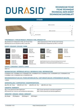 Planche de rive PVC cellulaire 200 mm | DURASID® Turner Oak Malt - 510200TOM-5.00