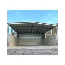 Hangar de stockage structure en acier et toiture en simple tôle | modèle Appentis 