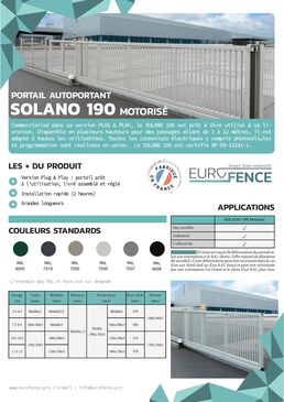 Portail autoportant I Solano® 190 Plug and Play