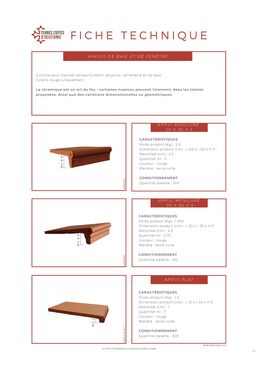 Appuis de baie et de fenêtres en terre cuite | APPUI MOULURE/ PLAT 