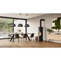 Poêle à bois en fonte avec surface lisse ou à relief | Greena Leda 