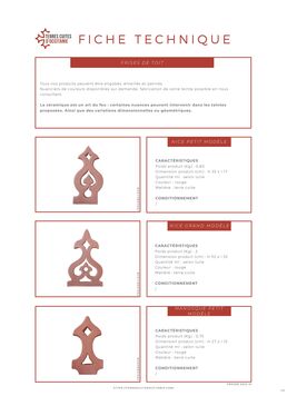 Frises de toit en terre cuite avec différents dessins | FRISES DE TOIT