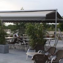 Abri de terrasse en toile à projection douple pente | Série 40