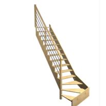 Escalier Ouessant quart tournant bas rampe Régate tubes inox | LAPEYRE SERVICES
