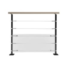 Poteau de balustrade latéral | Cubik en acier noir