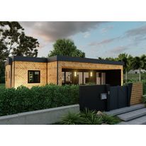Maison moderne en kit 126m² -  avec patio / Spéciale jeunes ou petit budget | BATI-FABLAB