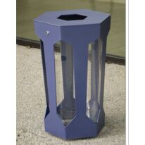 Corbeille de voirie | Corbeille Campus en acier thermolaqué 50 L