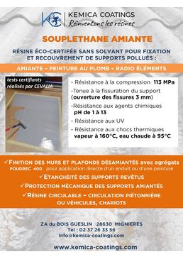 Recouvrement sans solvant de l’amiante | SOUPLETHANE AMIANTE