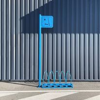 Range-trottinettes | Trotti’Parc en acier pour espaces publics