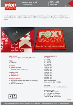 Tapis personnalisable avec votre  logo | COLORSTAR