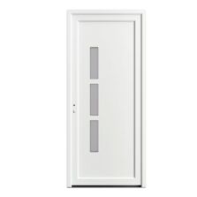 Porte d'entrée ANDELLE PVC Blanc 215 x 90 cm
