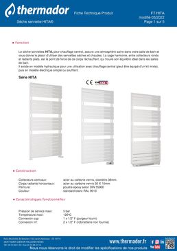 Sèche-Serviettes  hydraulique, électrique ou mixte | HITA